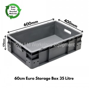 Heavy Duty Stacking Euro Box 60cm 35 Litre
